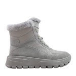 Cieplutkie śniegowce damskie BC69888-21 Sandway szare skóra naturalna