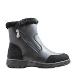 Damskie botki Sandway BC2911-1 czarne zapinane na zamek