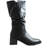 Eleganckie damskie kozaki na obcasie Sabatina DM24-09 czarne