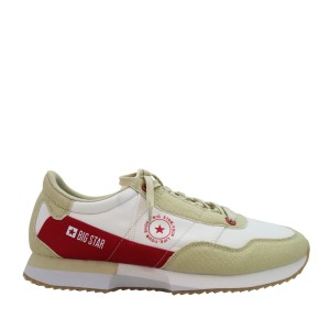 Męskie klasyczne sneakersy BigStar NN174421 biało-beżowy