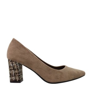 Eleganckie czółenka damskie SergioLeone PB414 jasne brązowe mix