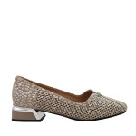 Stylowe czółenka skórzane damskie Sandway F31100-35 taupe