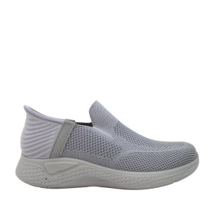 Półbuty damskie materiałowe wsuwane slip in Dr.JanMD 26-37A szare