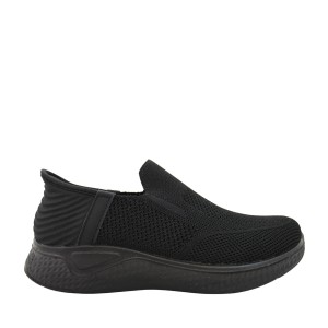 Półbuty męskie materiałowe wsuwane slip in Dr.Jan MD26-37 czarne