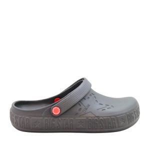 Klapki męskie w stylu crocs BigStar II175007 szare