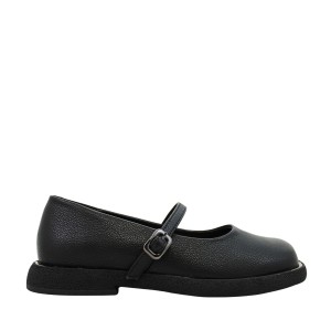 Modne półbuty damskie ze skóry naturalnej Sandway D9622-1 czarne
