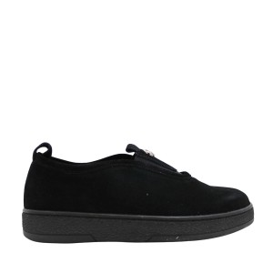 Stylowe półbuty damskie zamszowe Sandway D5051-6 czarne